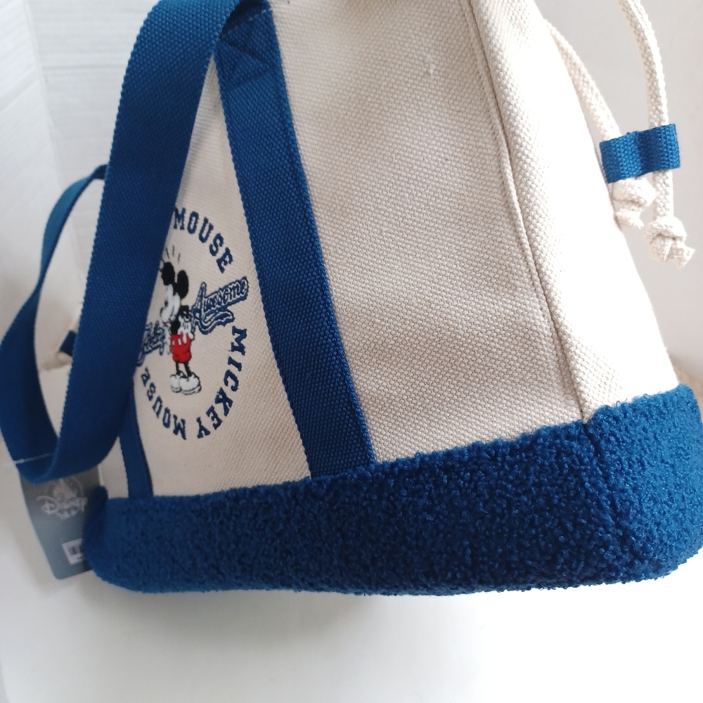 Vintage Disney Embroidered Navy Sherpa Bottom Canvas Tote - Picture 6 of 9
